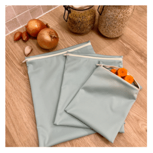 sac de congélation réutilisables et lavable vert menthe